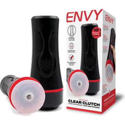 ENVY Squeezable Clear Clutch Stroker: Ultimate Pleasure Companion - Adult Naughty Store