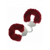 Ouch! - Heavy-duty Fluffy Handcuffs - Burgundy