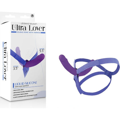 Ultra Lover Strap-On Dildo - Purple 14 cm Internal Dildo - Model ULSS-001 - Unisex - Vaginal and Anal Stimulation - Liquid Silicone