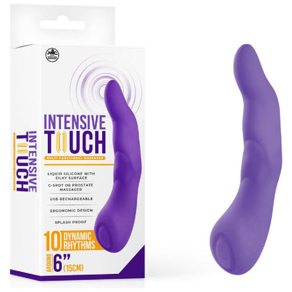 Introducing the Intensive Touch Purple USB Rechargeable Vibrator, Model IT-15, for G-spot and Prostate Stimulation in Radiant Purple - Explore 10 Dynamic Rhythms in an Ergonomic Design for Ultimate Pleasure 💜