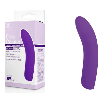 Cozy Pointer 12.7 USB Rechargeable Mini Vibrating Stimulator - Model: Purple - Unisex G-Spot Massager 🟣