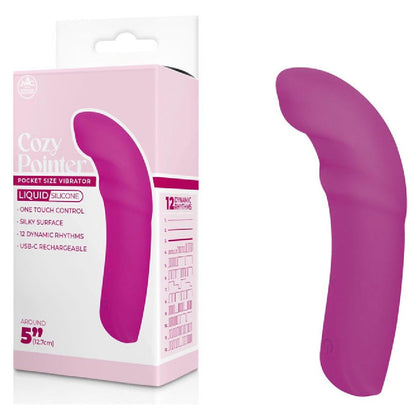Pointer Curved Mini Vibrator - Cozy Pink 12.7cm USB-C Rechargeable - Women's Clitoral Stimulator
