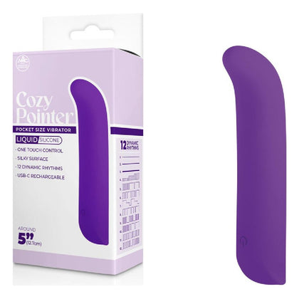 Cozy Pointer USB Rechargeable Mini Vibrator - Purple (Model: Purple 12.7 cm) - For Women - Clitoral Stimulation