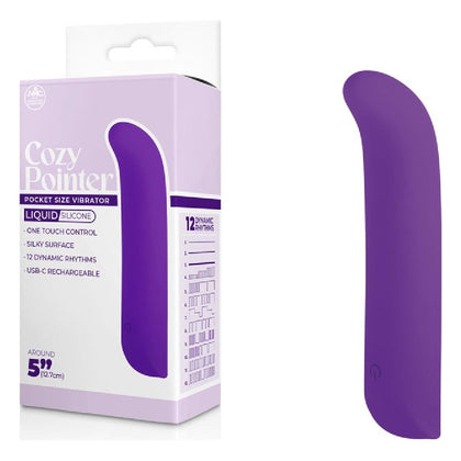 Cozy Pointer USB Rechargeable Mini Vibrator - Purple (Model: Purple 12.7 cm) - For Women - Clitoral Stimulation - Adult Naughty Store