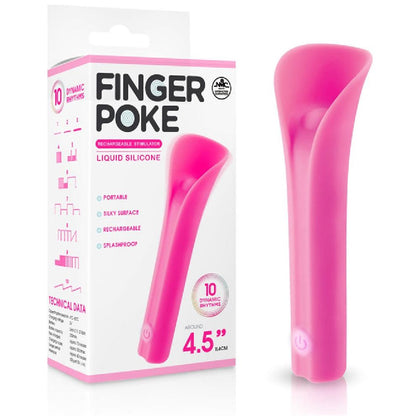 Sensual Touch Velvet Love Bullet Finger Poke Vibe - Model V2021 Pink - Unisex Clitoral Stimulator