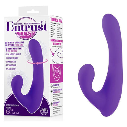 Entrust With Lust Rotating Rabbit Vibrator V1 Women's Dual-Action G-Spot and Clitoral Stimulator in Purple