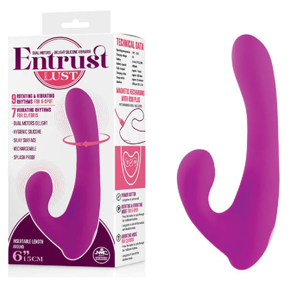 Entrust With Lust Rabbit Vibrator - Model: Pink 15 - Women's G-Spot & Clitoral Stimulator - Pink