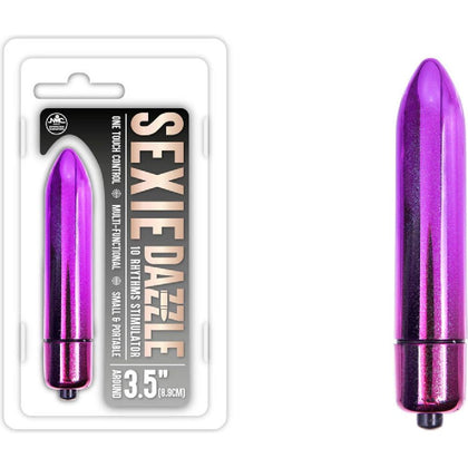 Sexie Dazzle Metallic Purple 8.9 cm Bullet Vibrator with 10 Vibrating Rhythms for Women - Clitoral Stimulation - Small & Portable