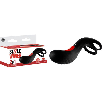 Sizzle Waver Vibrating Cock Ring - Model RK-10 - Male - Stimulates Male Pleasure - Black