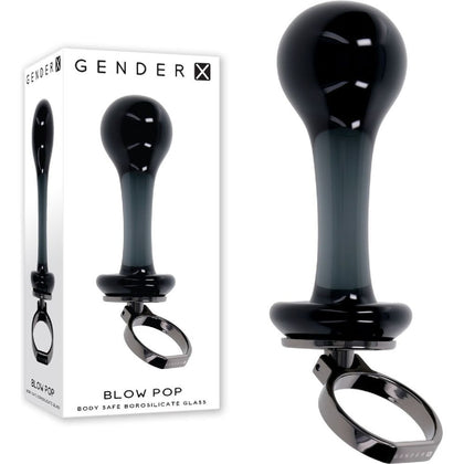 Midnight Temptation Glass Plug with Ring Pull - Adult Naughty Store