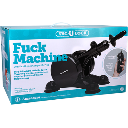 Kink by Doc Johnson Power Banger - Versatile Thrusting Sex Machine (Model PB-200) for Powerful Pleasure - Unisex - Intense Stimulation - Sleek Black