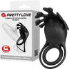 Pretty Love Rechargeable Vibrating Cock Ring Ruben - Model PL-RB01 for Him - Intimate Pleasure - Black