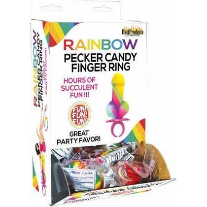 Sweet Treats Cock Ring Pop - Rainbow Flavoured Penis Lollipop (CRP-001) for Him - Ultimate Pleasure in Multicolour