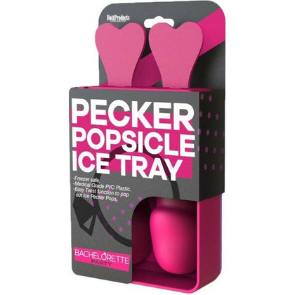 BACHELORETTE Pecker Popsicle Ice Tray - Perfect Party Addition for Creating Fun Phallic-Shaped Treats, 2 Popsicles Per Tray, Unisex, Enhances Party Atmosphere, White