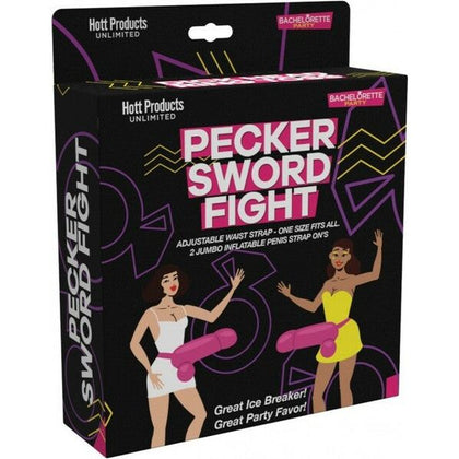 LoveWoo Strap-On Party Pecker Game - Inflatable Pecker Sword Fight Set | Model: Fun Wild Night Adventure | Unisex | Party & Role-Play | Multi-Coloured