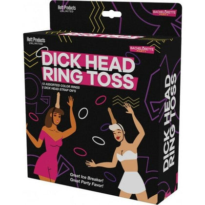 Bachelorette Strap-On Dick Head Ring Toss Game Model X112 - Unisex Fun Party Toy for Pleasurable Nights - Pink
