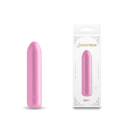 Seduction Metallic Pink USB Rechargeable Vibrating Bullet - Roxy 9 cm - Female - Clitoral Stimulation - Water Resistant