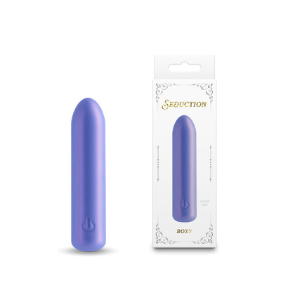 Seduction Metallic Blue USB Rechargeable Vibrating Bullet - Roxy Mini Vibe 9 cm - Female - Clitoral Stimulation