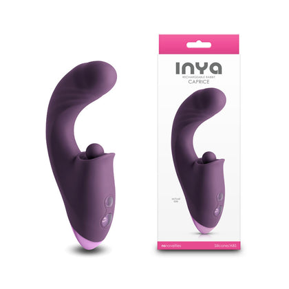 INYA Caprice USB Rechargeable Vibrator - Model: Caprice - Purple - G-Spot and Clitoral Pleasure - Women