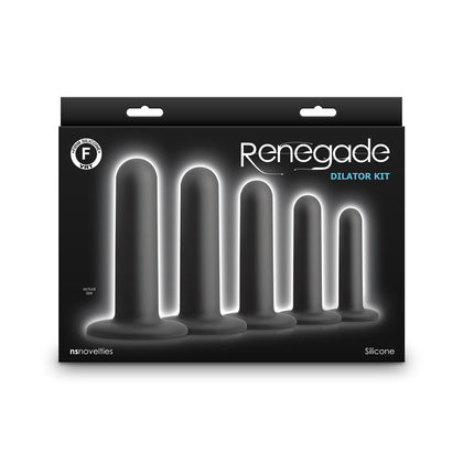 Renegade Silicone Anal Dilator Kit - Set of 5 Model: Black 5-Piece XS-XL Gender-Neutral Anal Pleasure Set in Black