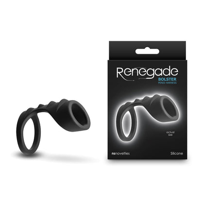 Renegade Silicone Penis Harness Bolster R1 for Men - Black
