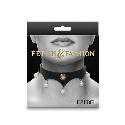 Fetish & Fashion Jezebel Collar BDSM Accessory - Model JZB-001 - Unisex - Neck - Black
