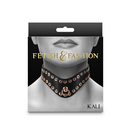 Fetish & Fashion PU Kali Collar - Model #K001, Unisex, Neck, Black