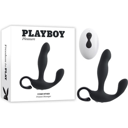 Playboy Pleasure COME HITHER Vibrating Prostate Massager - Model Black 13.2 cm- For Men - Prostate Stimulation - Black