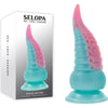 Selopa STUCK ON YOU Blue/Pink 19 cm USB Rechargeable Vibrating Tentacle Fantasy Dildo - Adult Naughty Store