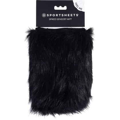 Seductive Black Fur & Spike Sensory Mitt - Adult Naughty Store