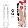 Size Up 2 Inch See-Thru Penis Extender with Ball Loop - Unlock Wild Pleasures Together! - Adult Naughty Store