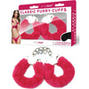 WhipSmart Allure of Desire Furry Cuffs & Eye Mask Set - Hot Pink - Adult Naughty Store