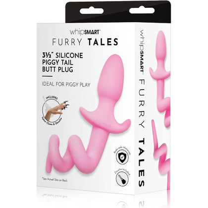 WhipSmart Furry Tales 3.5 Inch Silicone Piggy Tail Butt Plug - Adult Naughty Store