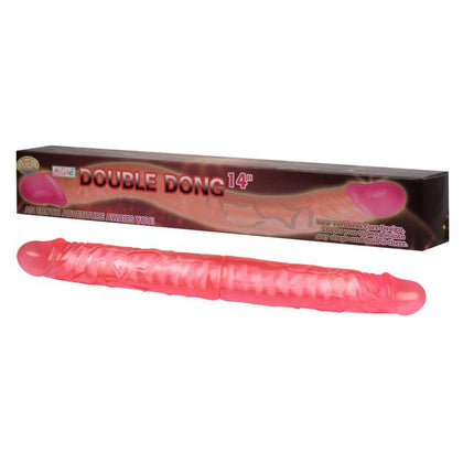 Introducing the SensaPleasure Double Dong 14' Pink (360mmx43mm) - The Ultimate Pleasure Experience for Couples and Solo Play