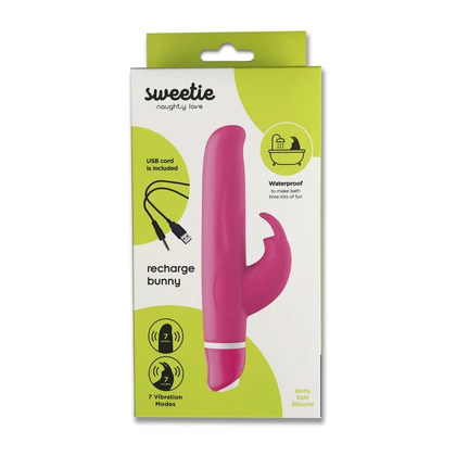 Sweetie Recharge Bunny - Powerful Vibrating Rabbit G-Spot Massager for Women - Model SRB-500 - Pink