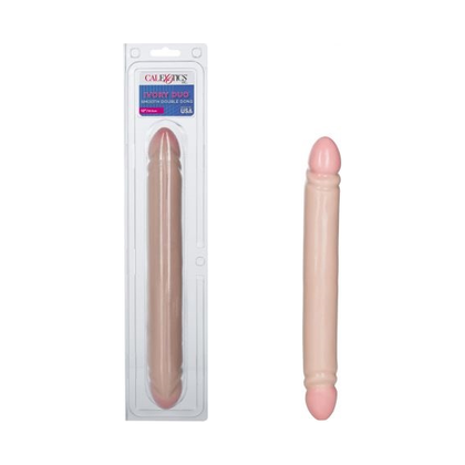 Introducing the Luxe Pleasure Co. Ivory Duo Smooth Double Dong 12