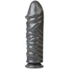 Introducing the PleasureMaster Ultimate Delight 10.7in Anal Dildo Gun Metal - The Sensational Pleasure Experience for Advanced Players - Adult Naughty Store