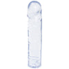 Doc Johnson Crystal Jellies Classic 8-Inch Clear Dong - Versatile Pleasure Toy for All Genders - Lifelike Veined Texture - Pink Clear/Purple - Adult Naughty Store