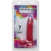 Sensual Pleasures Crystal Jellies 7 Inch Realistic Cock with Balls - Model R7P: The Ultimate Lifelike Pleasure for Men and Women in Crystal Clear