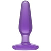 Doc Johnson Crystal Jellies Medium Butt Plug - Model 5 - Unisex Anal Pleasure - Purple Delight - Adult Naughty Store