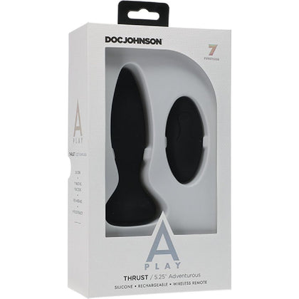 A-Play Thrust Adventurous Rechargeable Silicone Anal Plug With Remote - Model X1 - Male - Anal Stimulation - Black