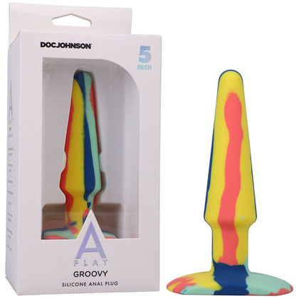 Introducing the Sensual Pleasures A-Play Groovy Silicone Anal Plug - Model 5, a thrilling addition to your intimate collection.