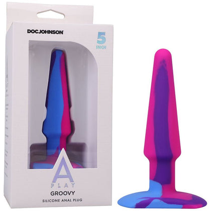 Introducing the SensaPlay Groovy Silicone Anal Plug - Model A-Play 5 inch - Unleash Pleasure in Style!
