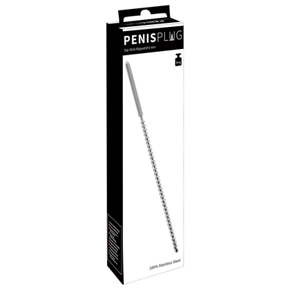 Stainless Steel PenisPlug Dilator 0.6 - Smooth Round Tip, Seamless, 24cm Length, 17.5cm Insertable Length, ø 6mm - Male Genital Stimulation - Silver - Adult Naughty Store