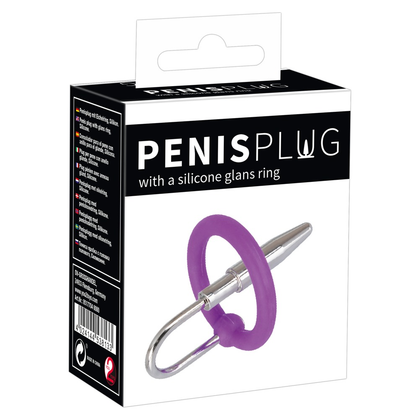 Introducing the ExciteMe Pleasure Plug - Model XR-5000: A Versatile Glans Ring and Dilator for Sensational Stimulation in Purple - Adult Naughty Store