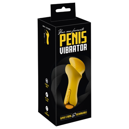 Introducing the PleasureFlex™ PF-10 Yellow Rechargeable Penis Vibrator - Ultimate Stimulation for Men