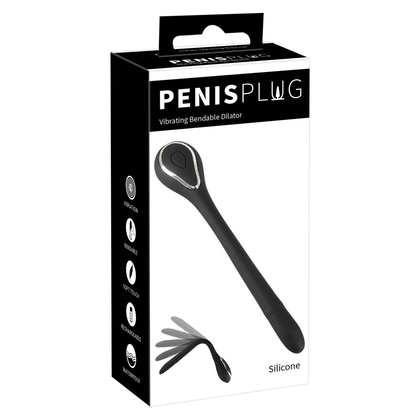 Penisplug Vibrating Bendable Dilator - Model X1 - Male Urethral Stimulation - Black - Adult Naughty Store