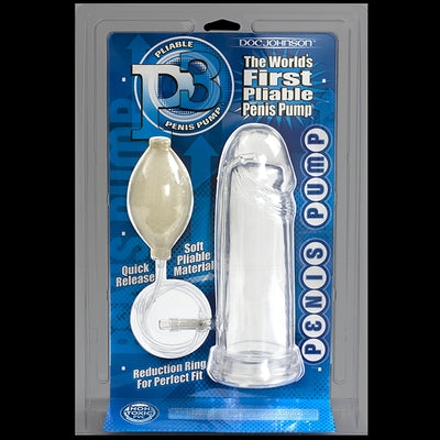 PleasureMax P3 Pliable Penis Pump Clear - Ultimate Male Enhancement Device for Intense Pleasure and Performance