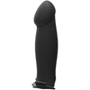 EmpowerX 8in Hollow Silicone Strap-On Set - Model SX-2000 - Unisex Pleasure - Midnight Black