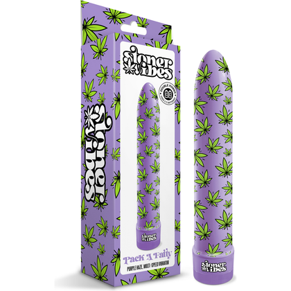 Introducing the Mighty Pleasure Pack: Stoner Vibes Edition - Purple Haze C Battery-Powered Weed Design Vibe - Adult Naughty Store